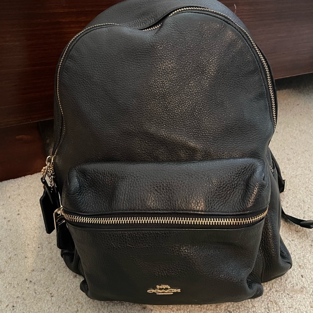 Coach Pebbled Leather Large Backpack